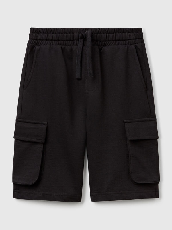 Cargo shorts in light sweat fabric Junior Boy