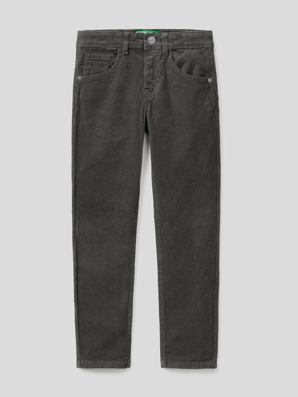 Slim-Fit-Hose aus stretchigem Samt image number 1