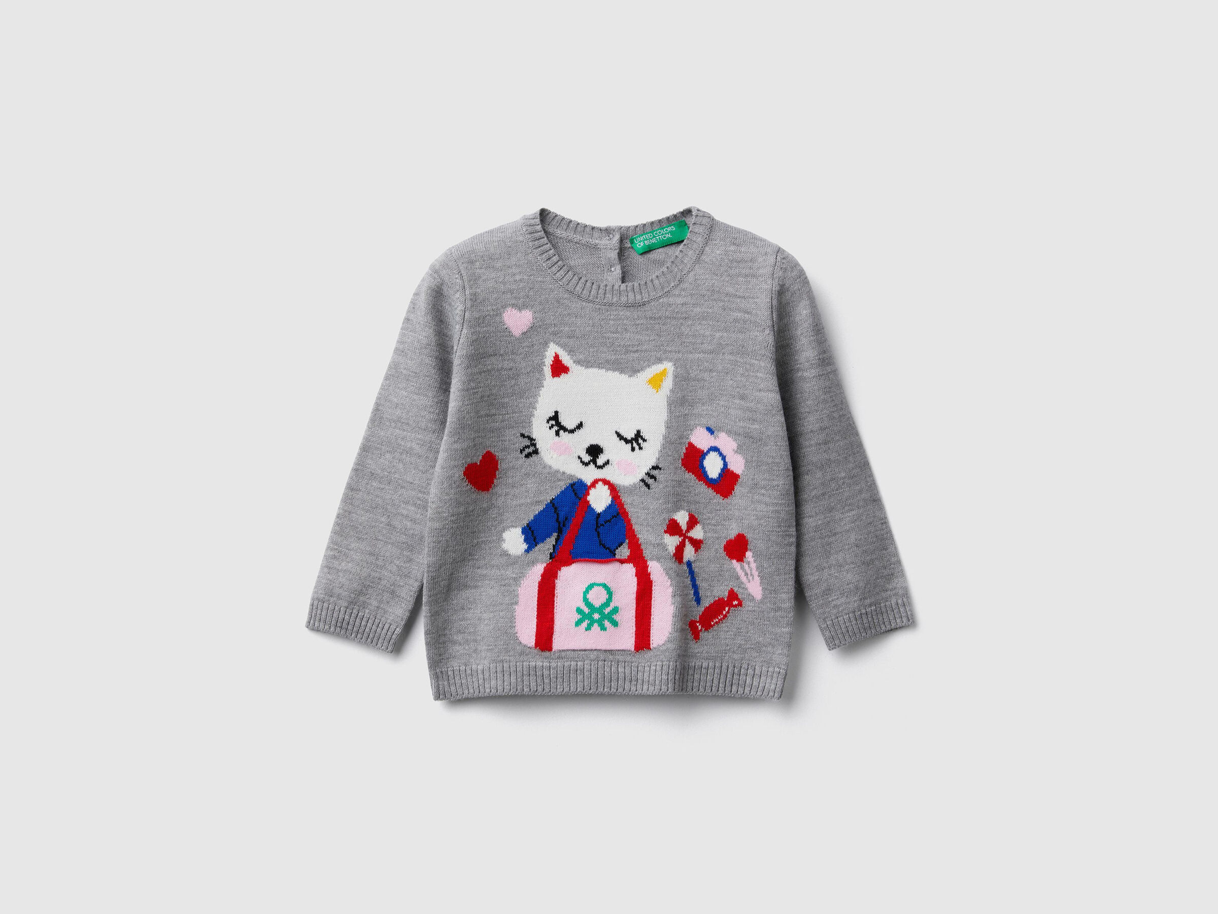 Pullover mit Intarsienarbeit und Brusttasche image number null