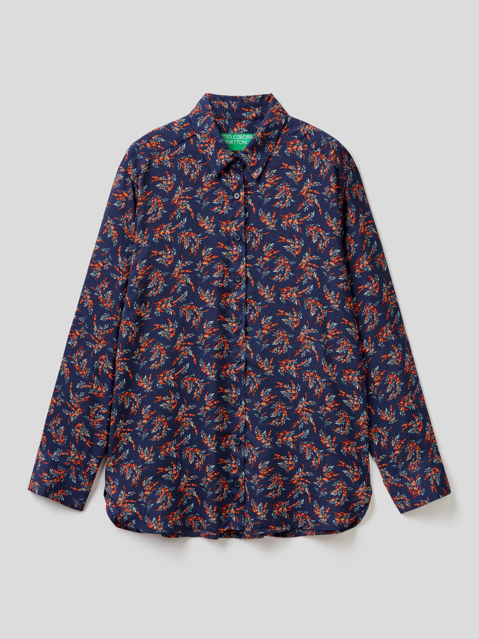 Fließende Bluse mit Musterprint image number 1