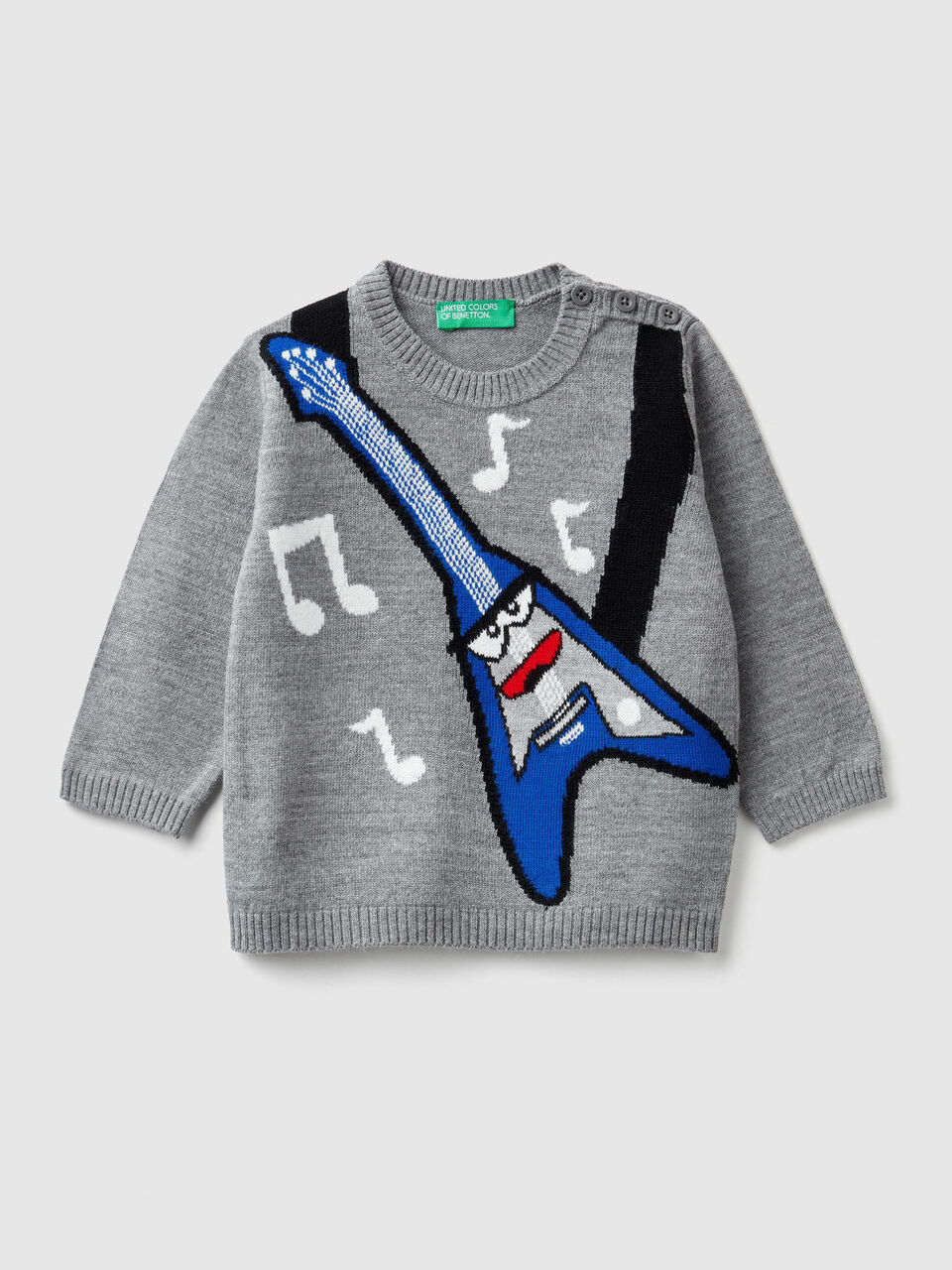 Sweater with rock 'n' roll inlay image number 1