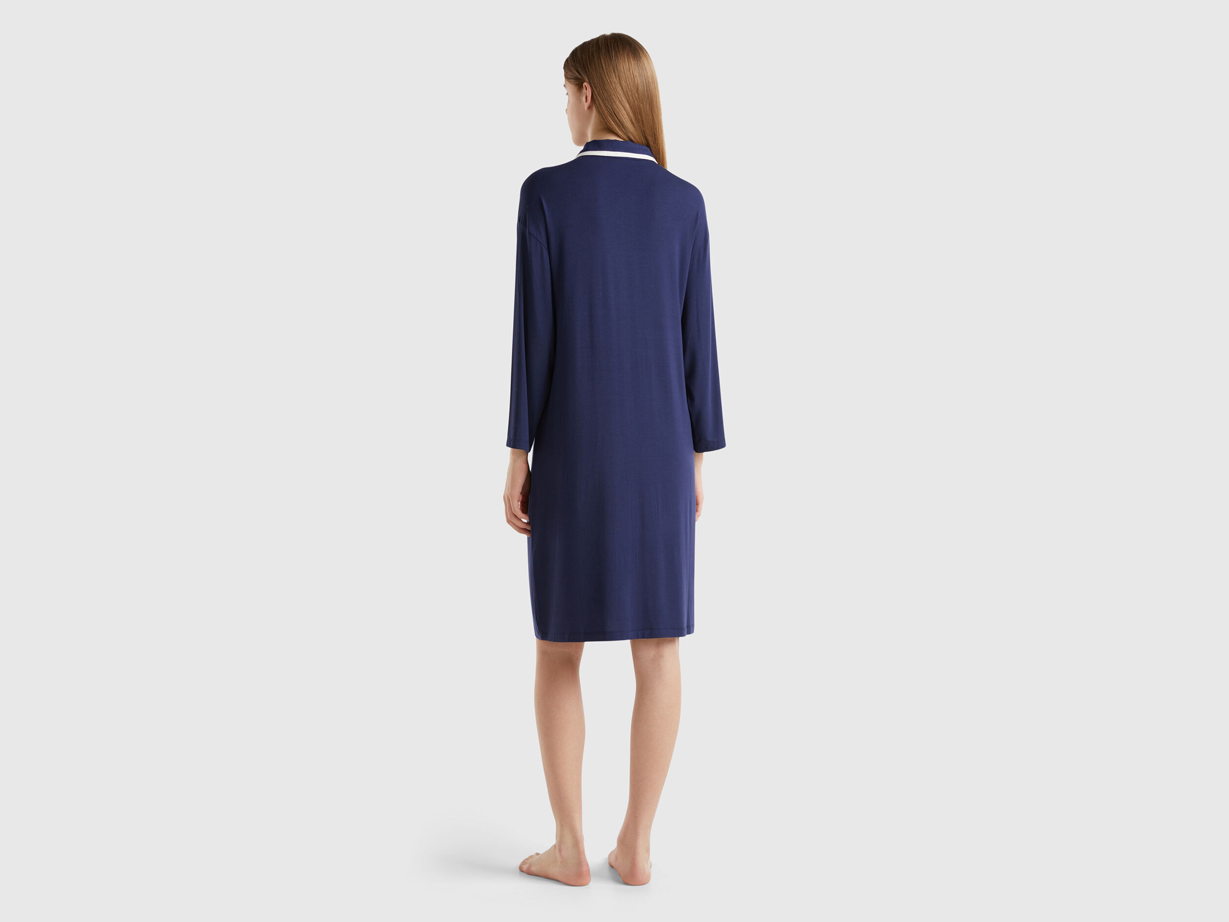 Camicia da notte in Modal Blu Scuro Benetton