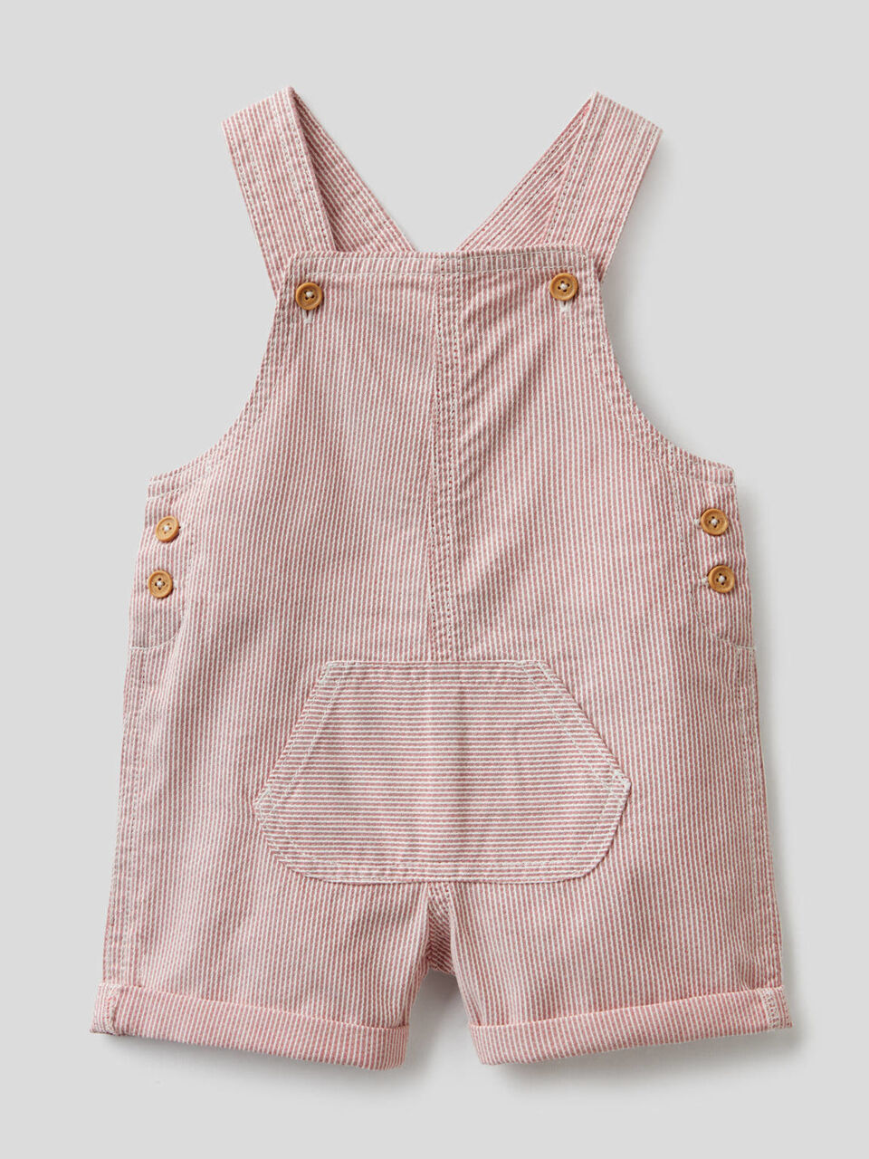 Short overalls in 100% cotton image number 1