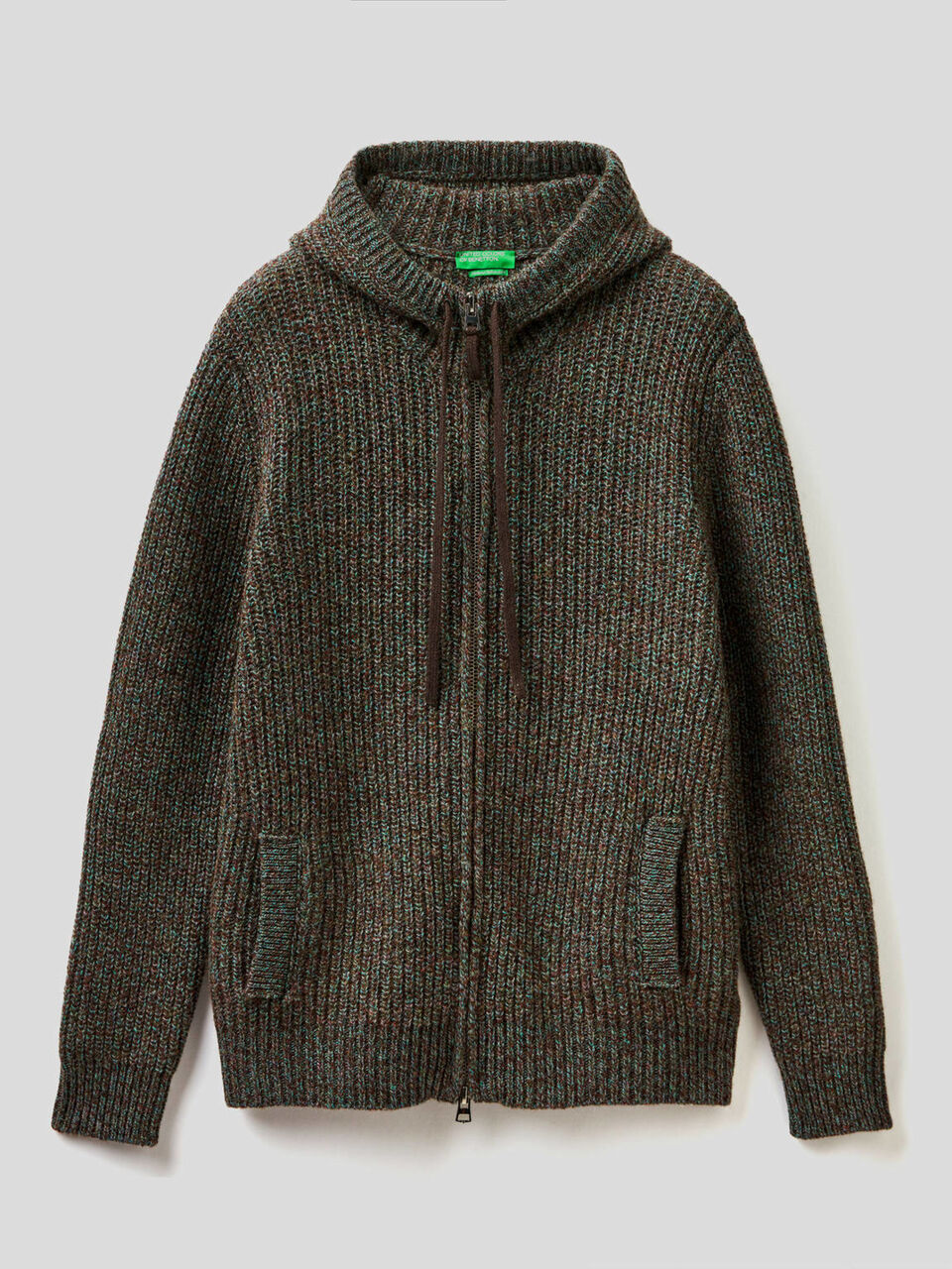 Maglia in lana Shetland con cappuccio image number 1