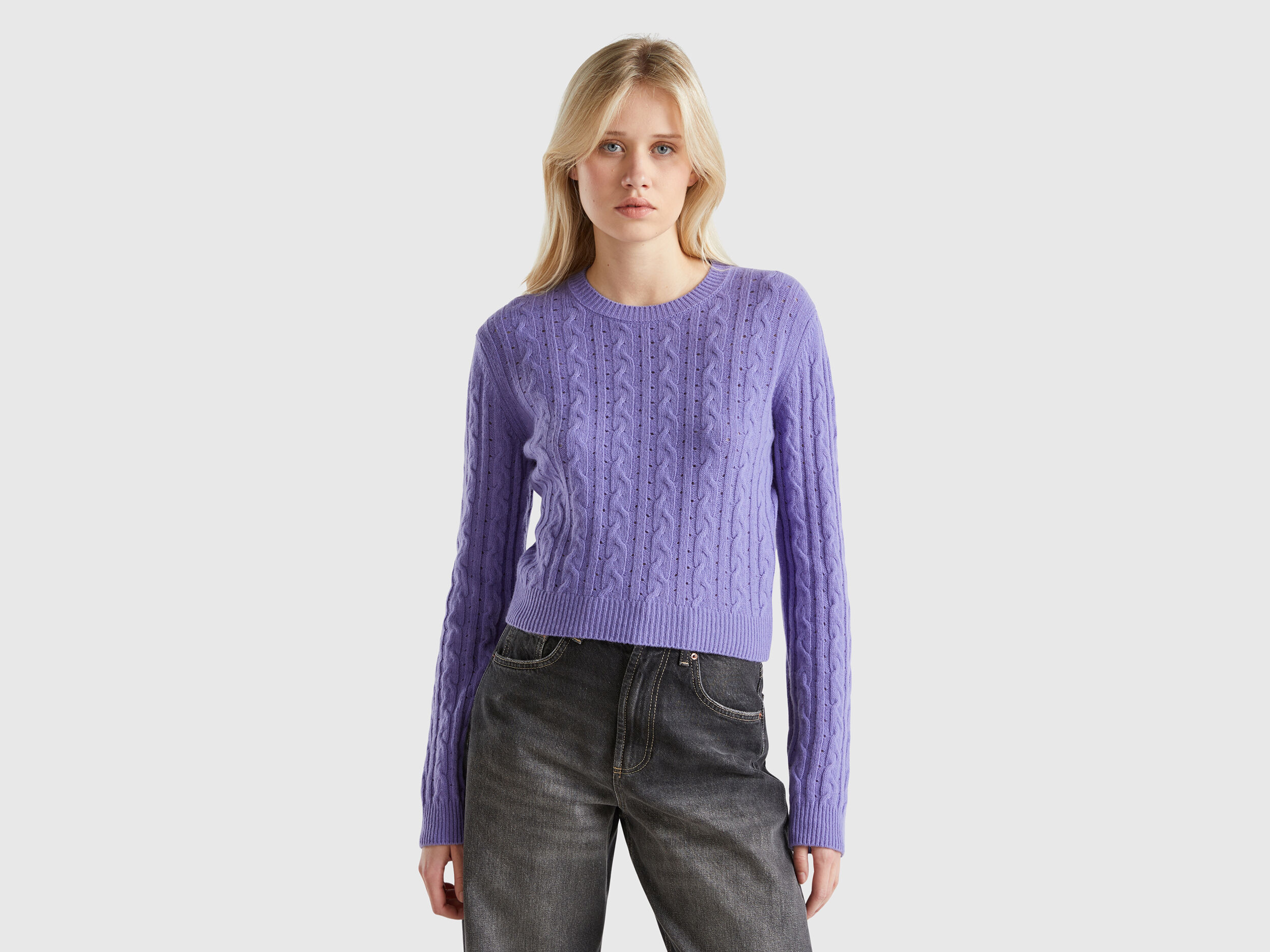 Maglie Girocollo Donna Lana Merino Cashmere o Cotone