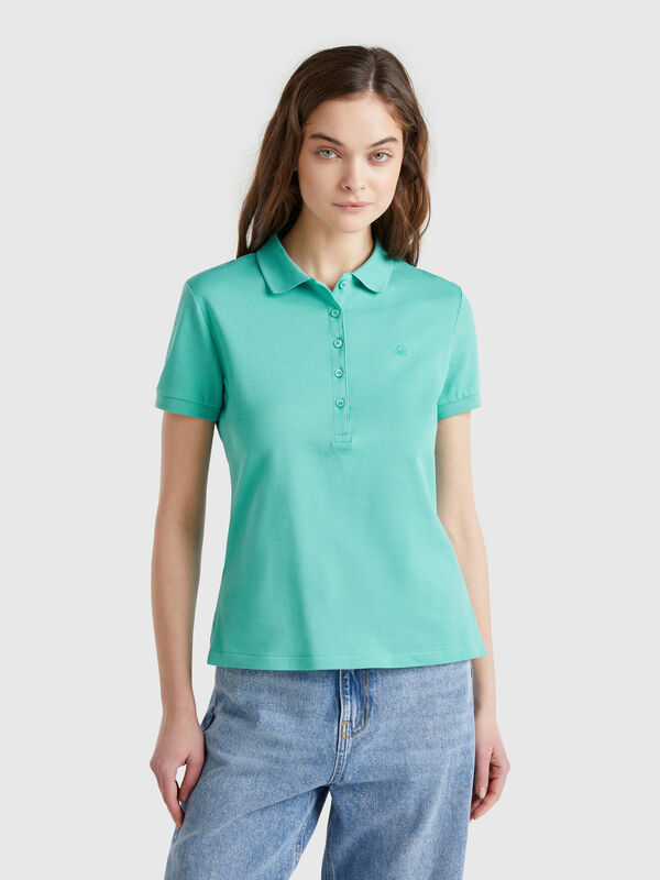 Polo coupe slim en coton stretch Femme