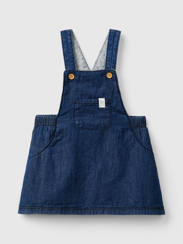 Gonna salopette in chambray Baby