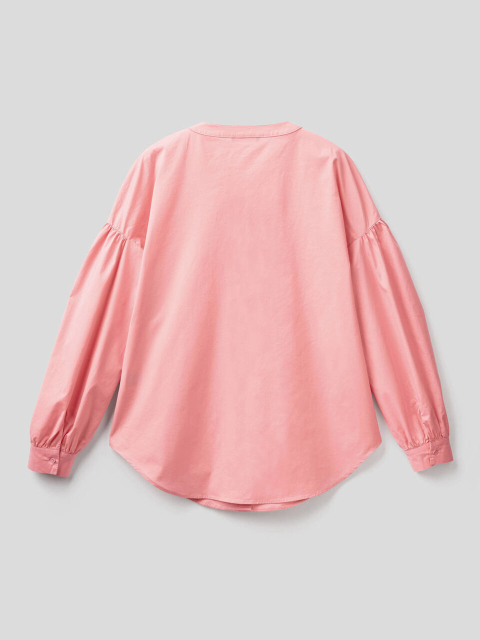 Blusa in cotone stretch con manica a palloncino image number 2