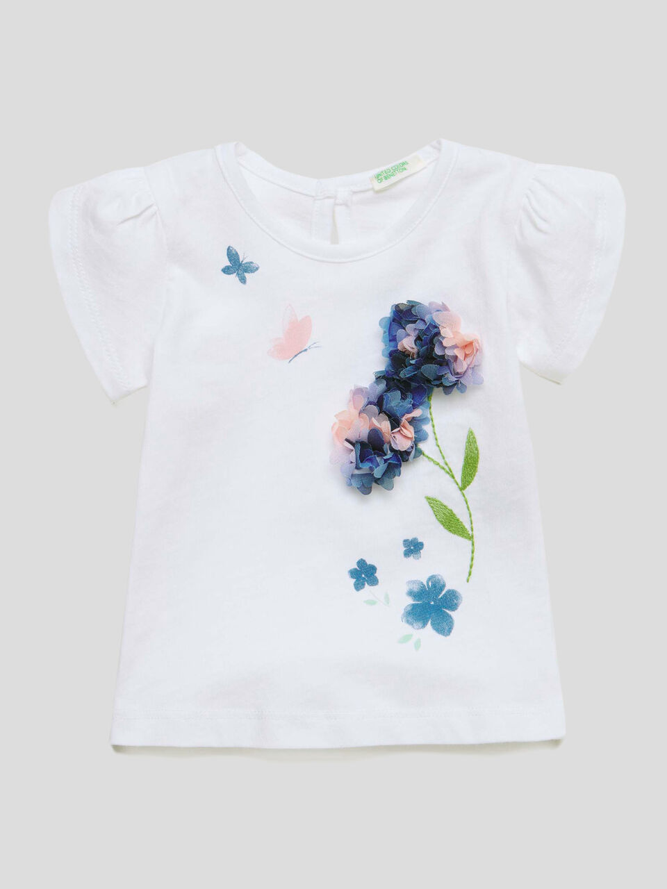 T-Shirt mit Print und Stickerei image number 1