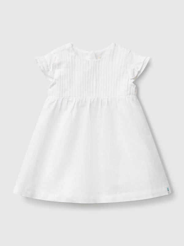 Robe en lin et coton mélangés Naissancede