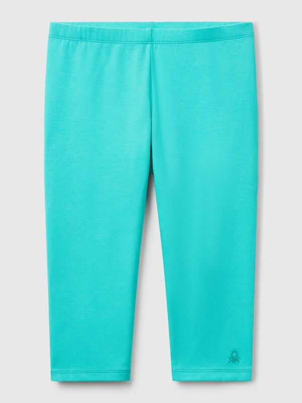 Legging mi-long en coton stretch Filles