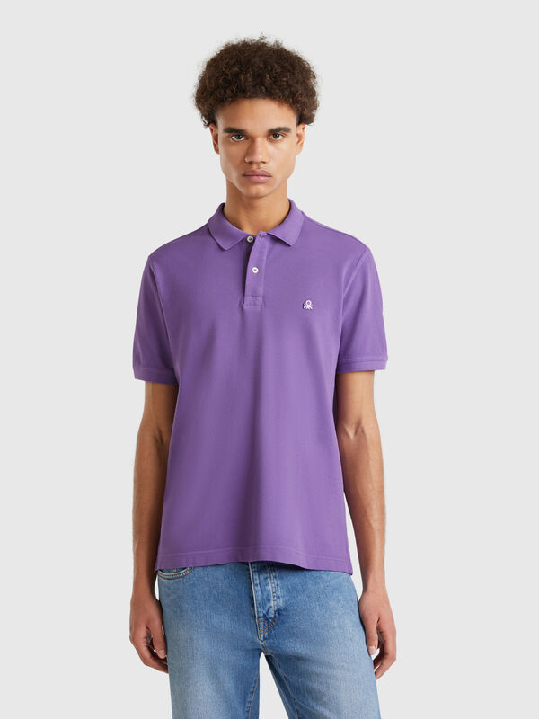 Polo regular fit viola Uomo