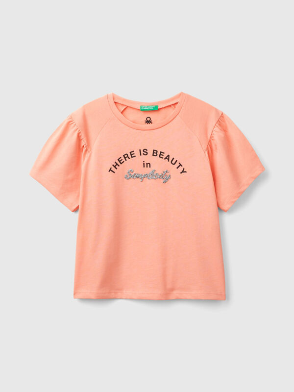 T-Shirt mit Print und Applikation Mädchen