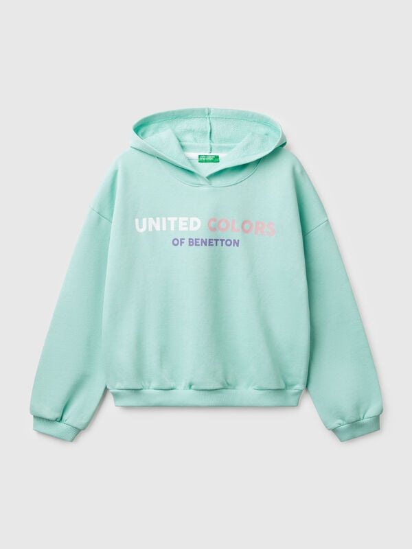 Sweatshirt mit Druck und Kapuze  Mädchen