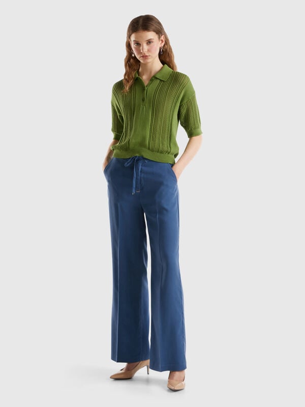 Trousers in pure lyocell Women