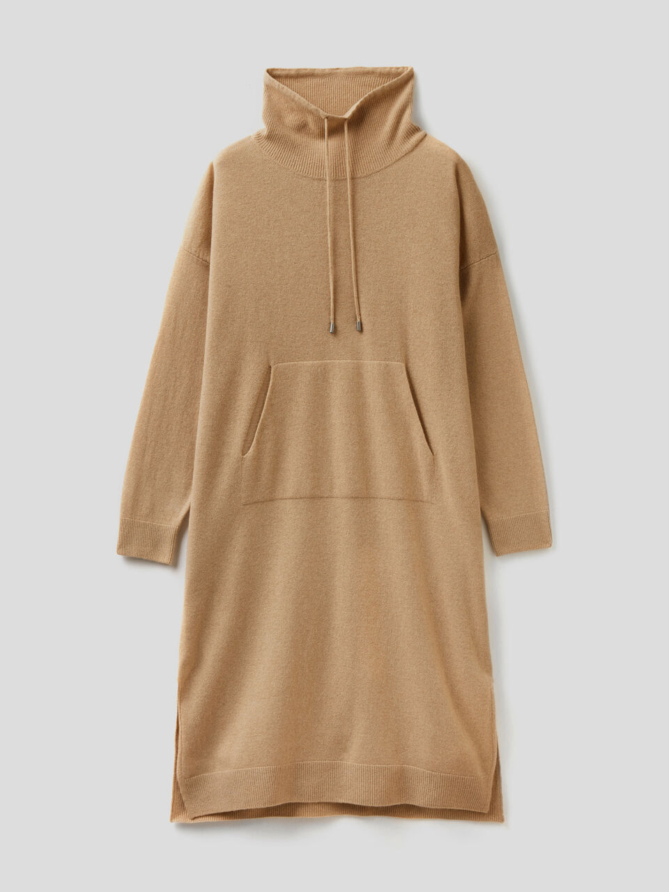 Knit dress with kangaroo pocket image number 1
