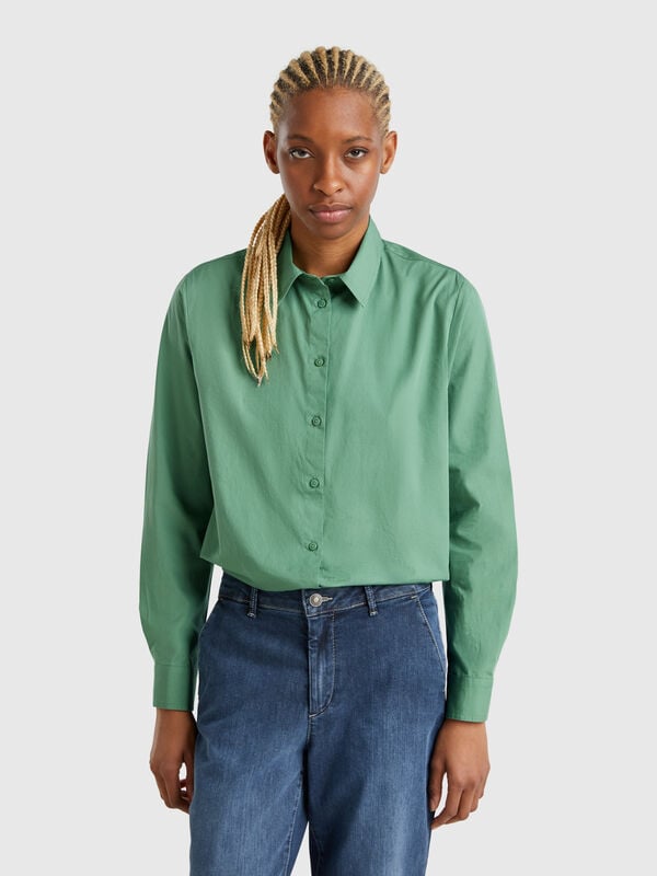 Camicia regular fit in cotone Donna