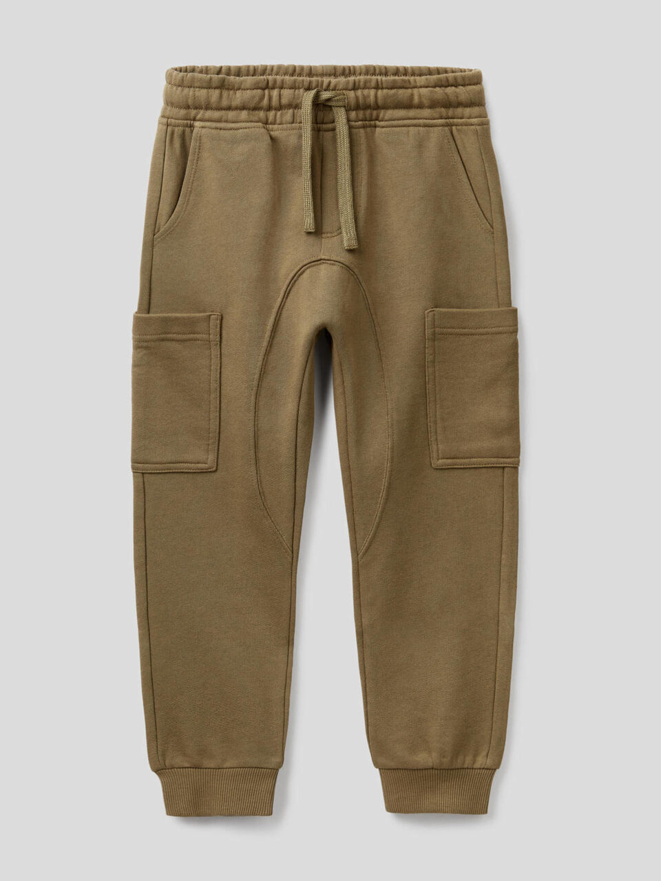 Pantalon cargo en molleton de pur coton image number 1
