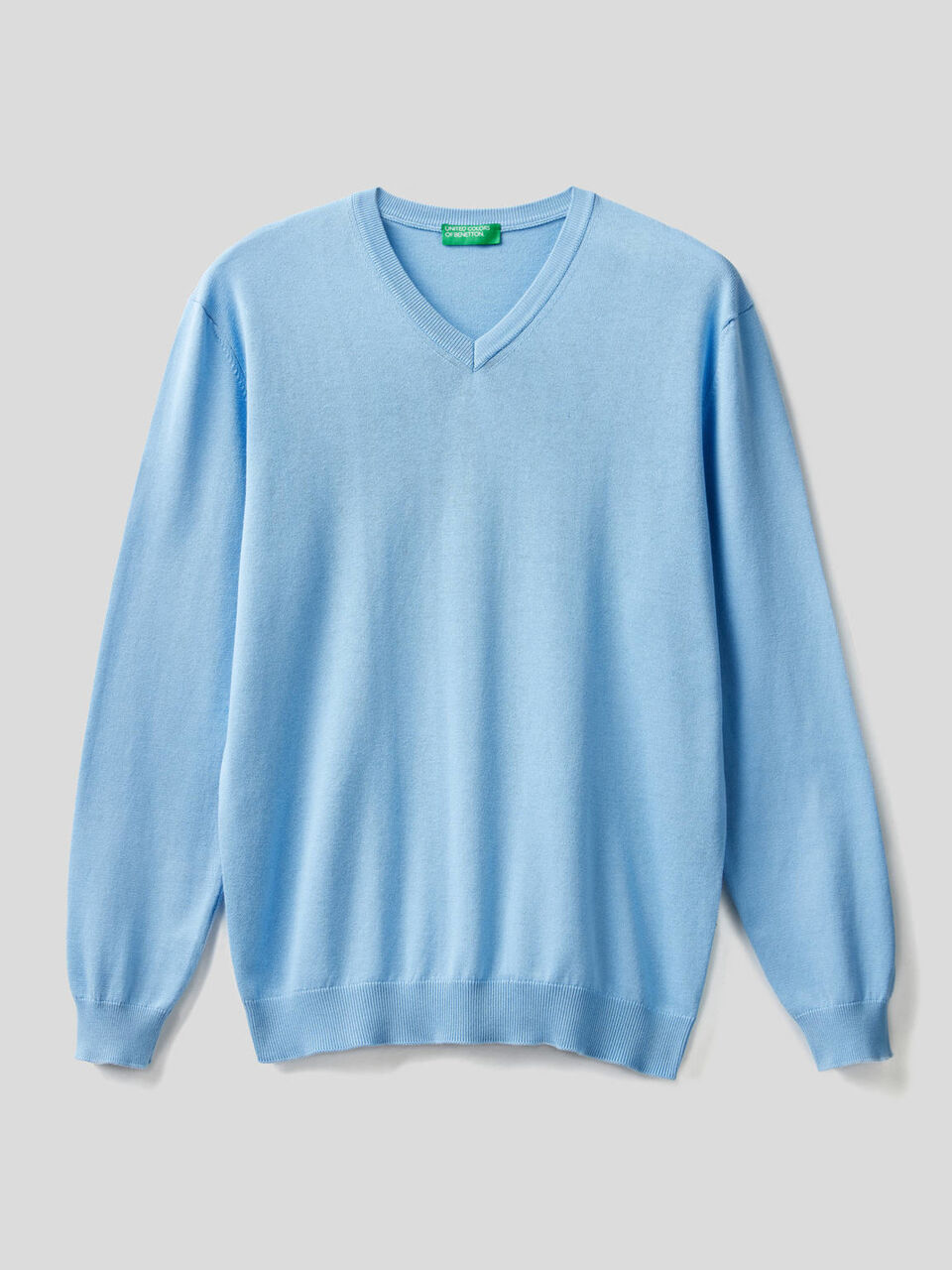 Pullover aus reiner Baumwolle mit V-Ausschnitt image number null