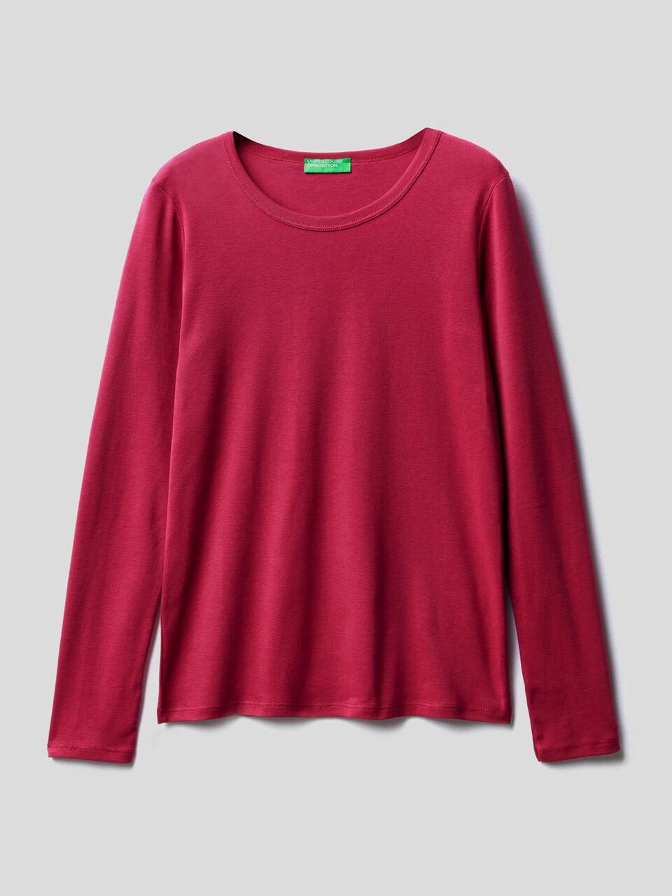 T-shirt a manica lunga in puro cotone image number 1