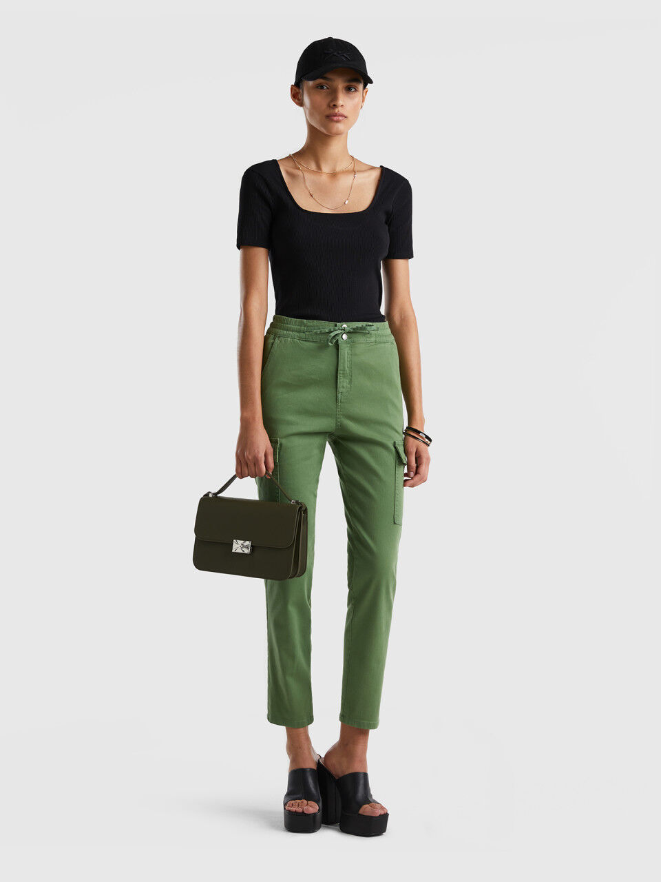 Buy Women Khaki Slim Fit Solid Business Casual Trousers Online  274592   Allen Solly