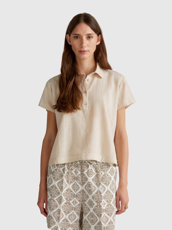 Camicia leggera a manica corta Donna
