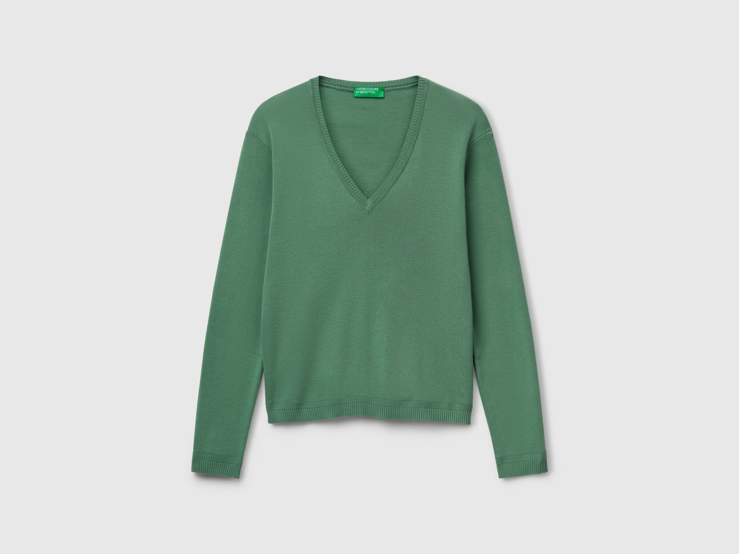 MAGLIA SCOLLO V M/L Donna image number 3