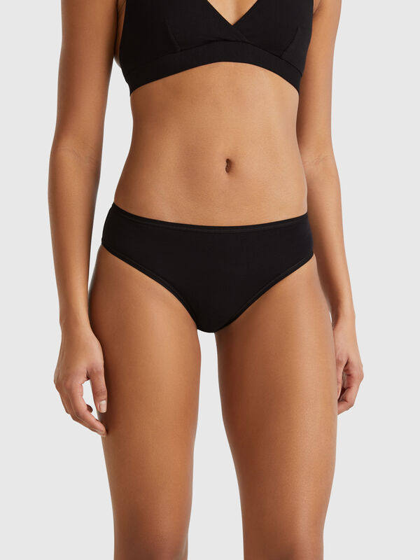 Slip basique en coton stretch Femme