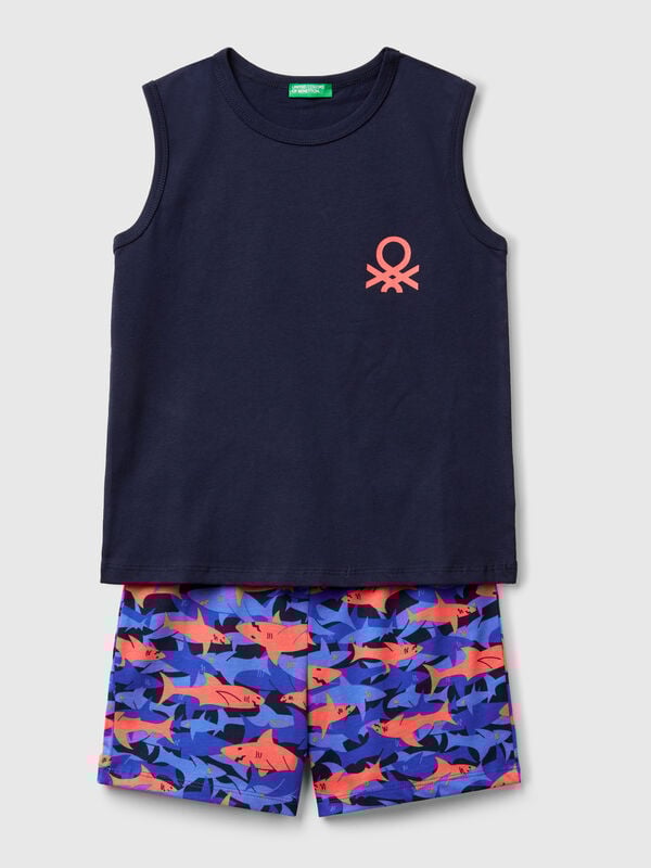 Pyjamas with shark print Junior Boy