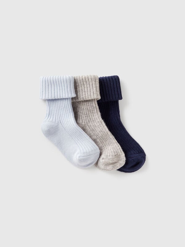 Trois paires de chaussettes côtelées Naissancede