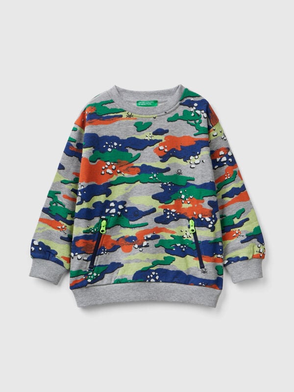 Sweater mit Camouflage-Druck Jungen