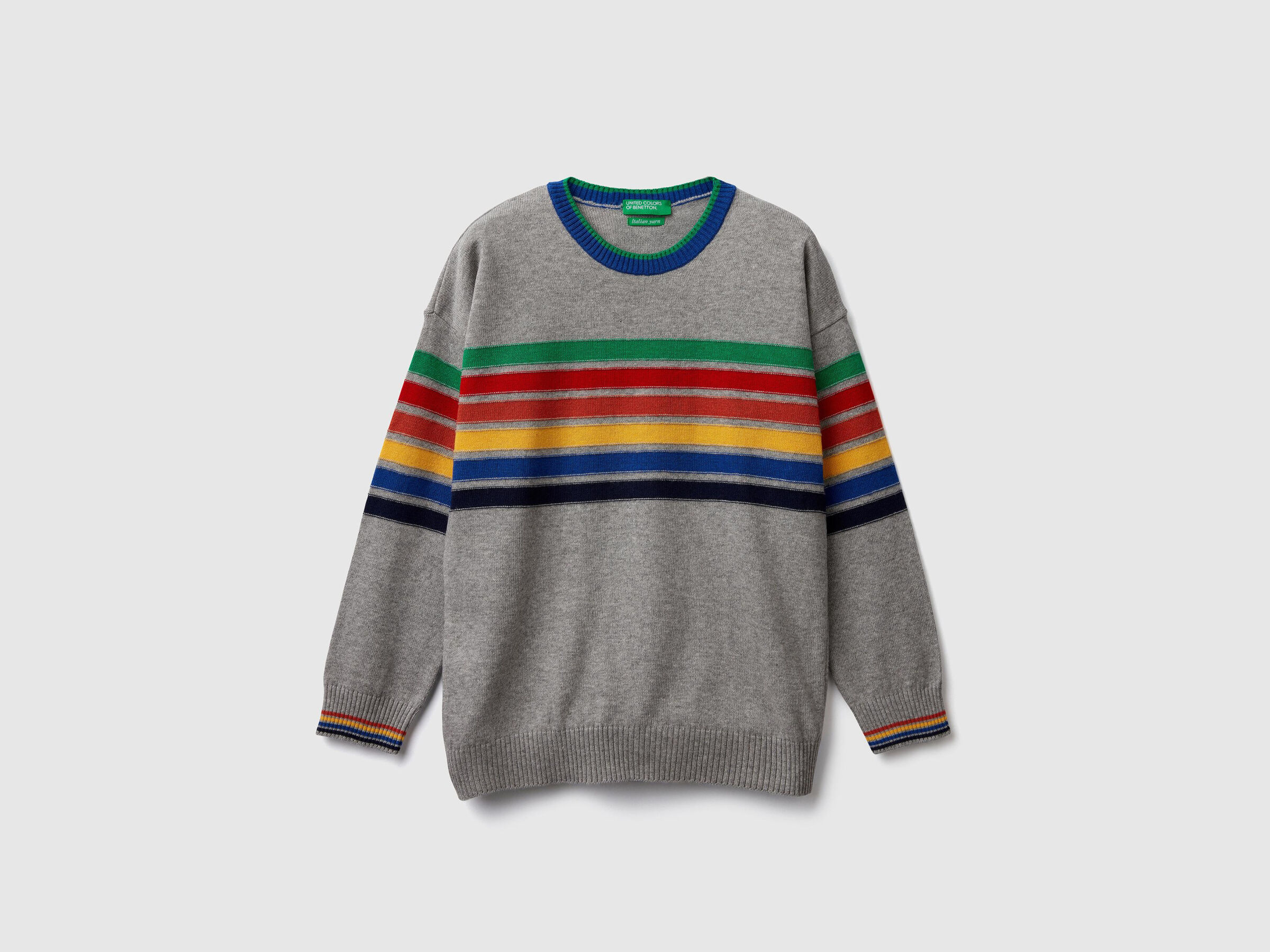 Pullover mit Rundausschnitt und Streifen image number null