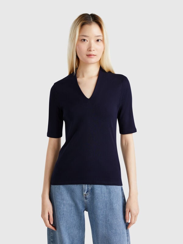 Slim fit t-shirt in long fiber cotton Women