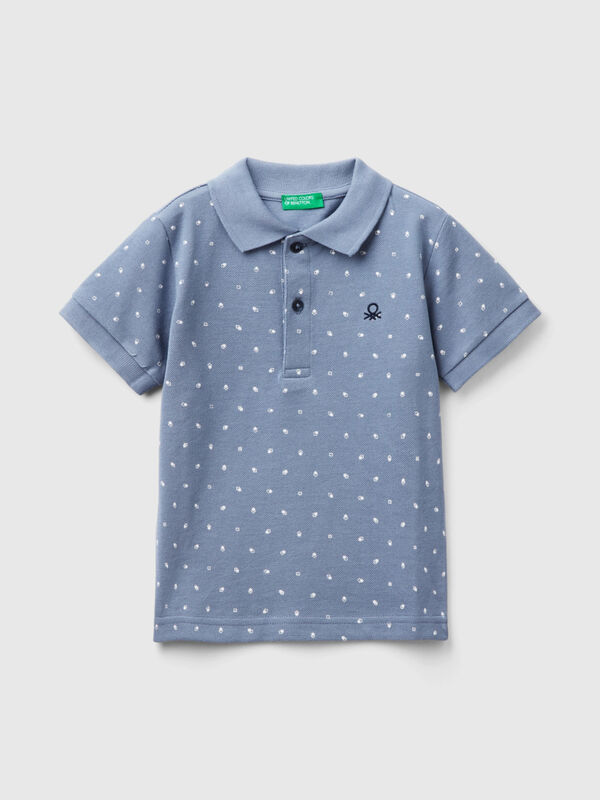 Slim fit micro patterned polo Junior Boy