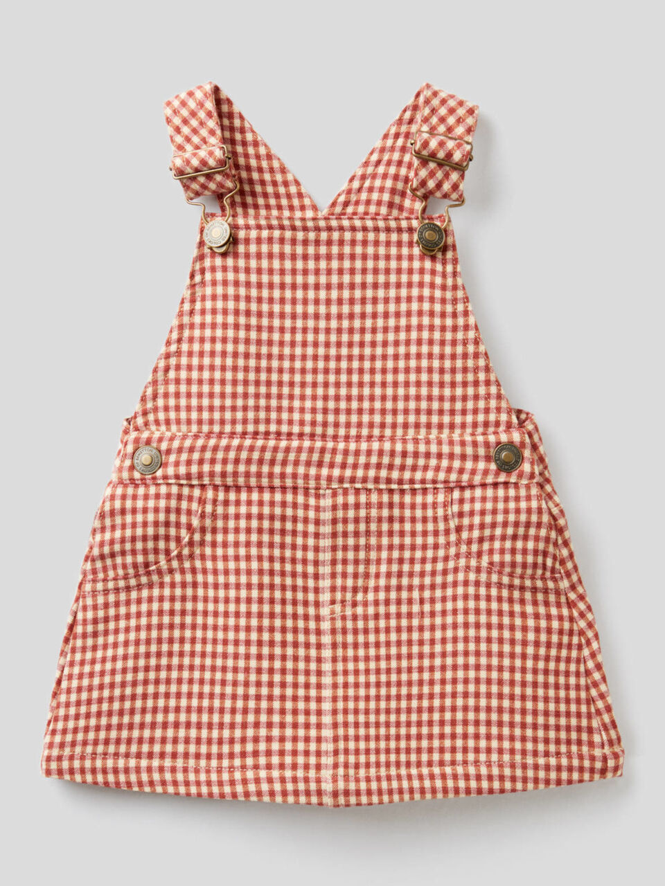 Robe salopette à carreaux image number 1