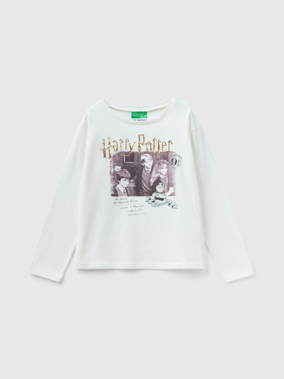 Benetton t shirt manica top lunga bambina