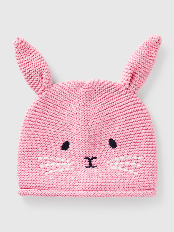 Tricot hat with applique New Born (0-18 months)