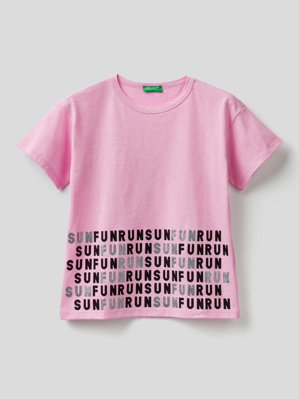T-shirt 100% coton avec imprimé pailleté image number 1