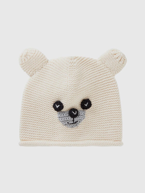 Cappellino tricot con applicazioni Baby