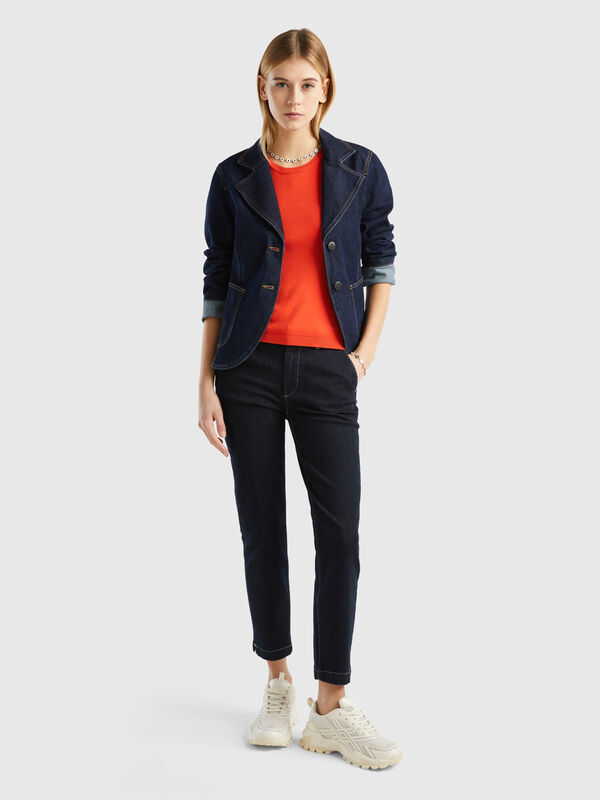 Slim fit denim chinos Women