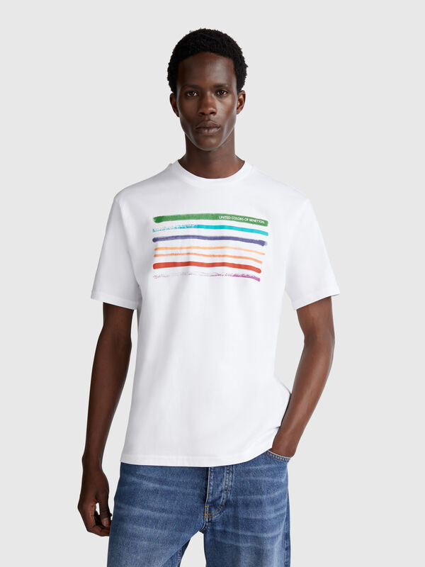 T-shirt avec imprimé photographique Homme