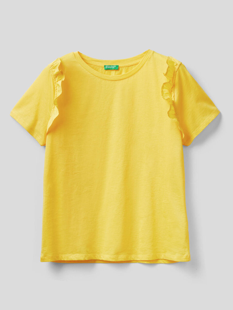 T-shirt 100% cotone con rouches image number 1