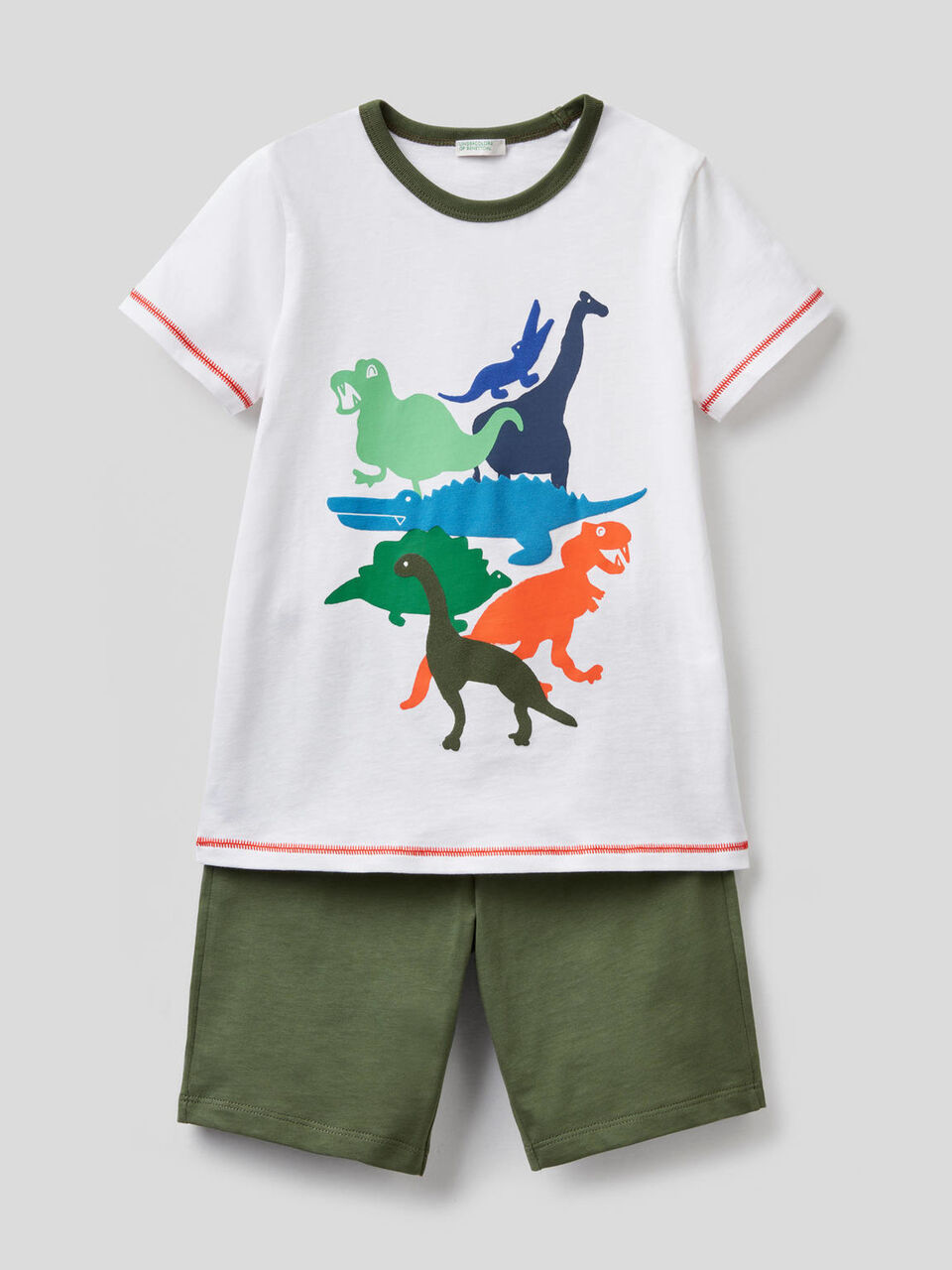 Pyjama mit Bermuda und T-Shirt aus Baumwolle image number 1