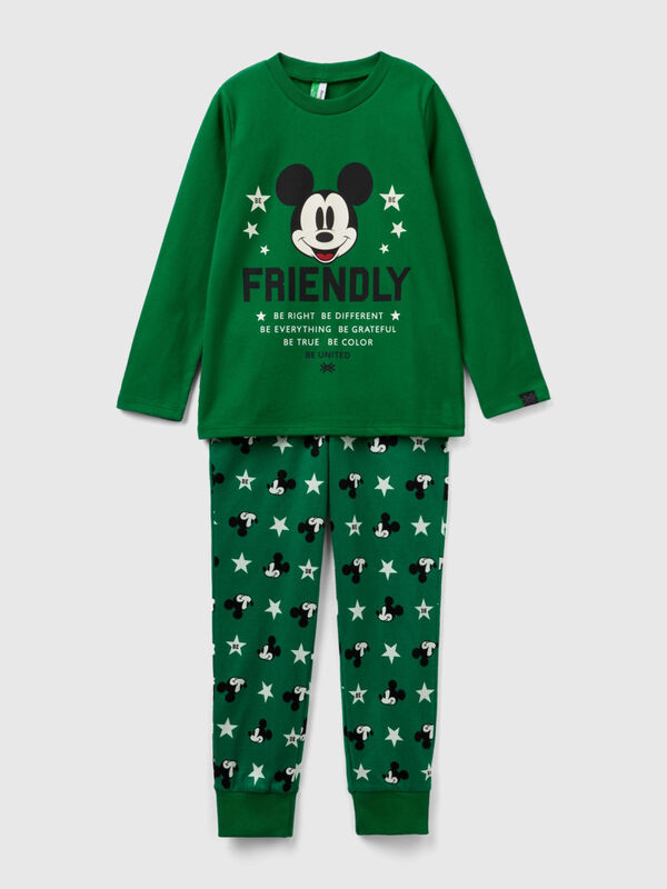 Grüner Mickey Mouse-Pyjama