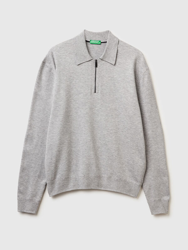 Poloshirt aus Viskose-Mix-Strick Herren