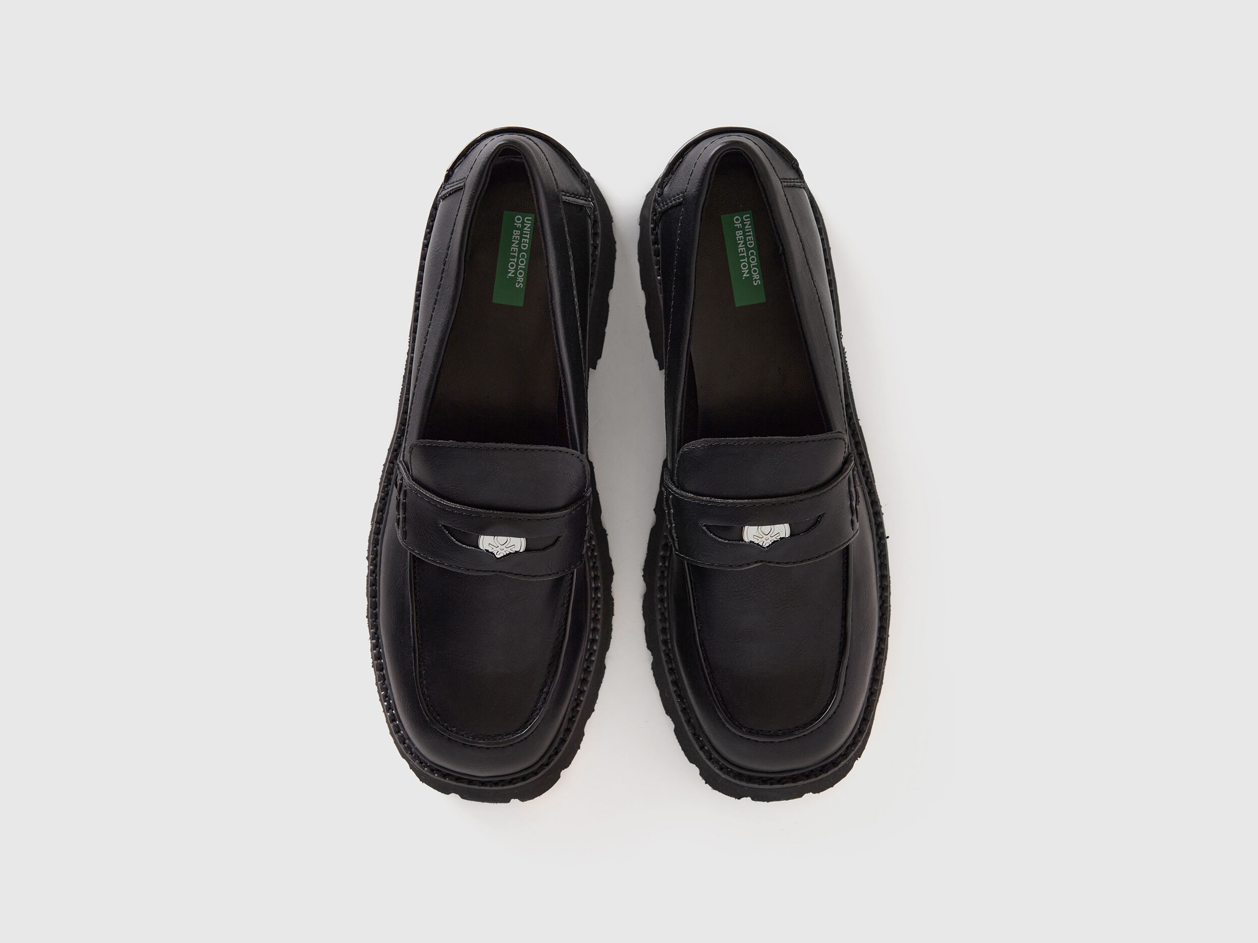 Moccasins in imitation leather Black Benetton