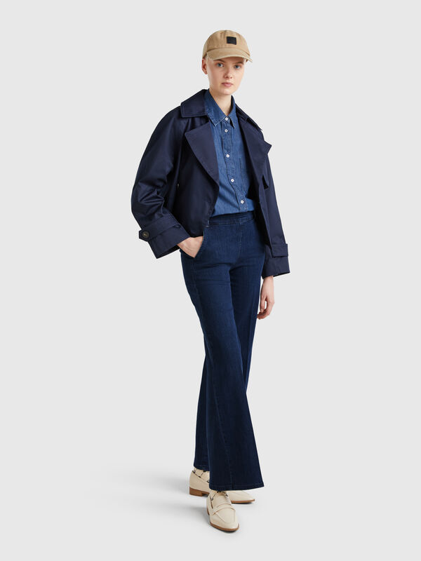 Flared jeans with zip Women