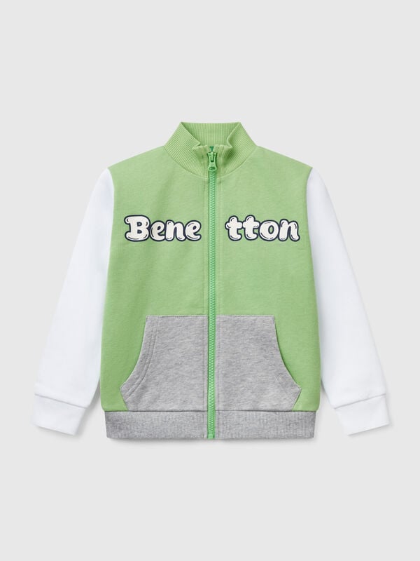 Sweat en coton avec fermeture éclair Garçon