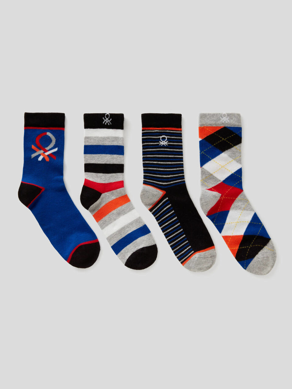 Four pairs of patterned socks image number 1
