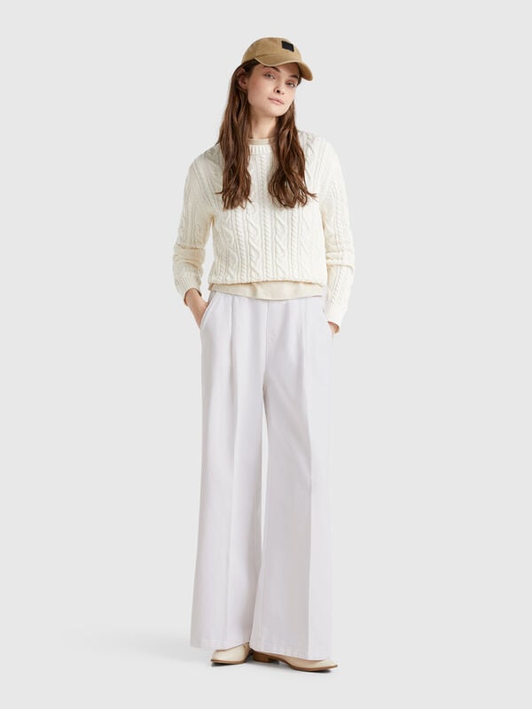 Palazzo-Hose mit hohem Bund Damen